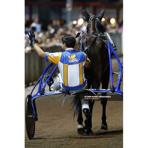 Giampaolo Minnucci parades with Irina after winning the Gran Premio Città di Montecatini Montecatini, 15th august 2009 ph. Stefano Grasso