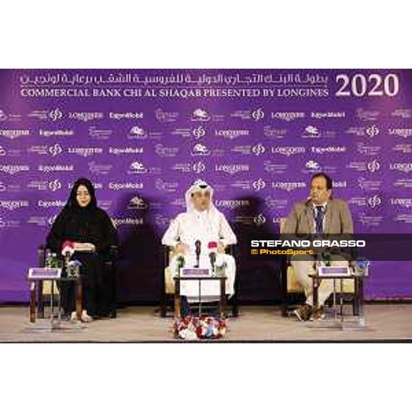 Commercial Bank CHI Al Shaqab presented by Longines - Press conference Omar Al Mannai - Event Director - Abeer Marwan Al Kalla - Head of Corporate Communications and CSR - Alejandro Berdeguee - Sport Coordinator - ph.Stefano Grasso/Al Shaqab