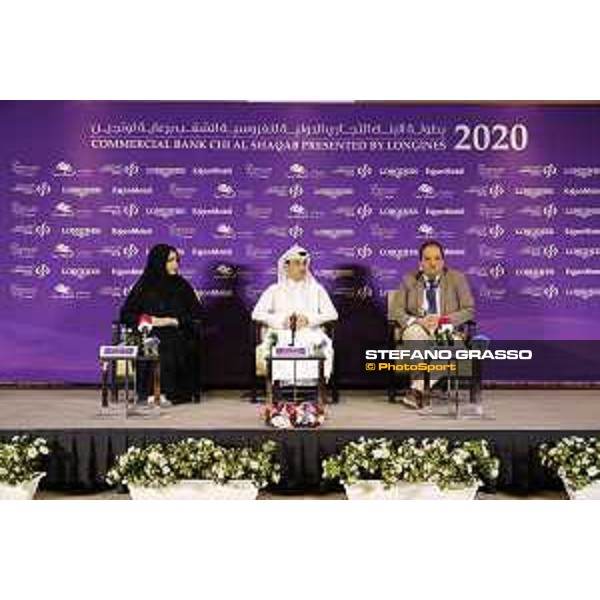 Commercial Bank CHI Al Shaqab presented by Longines - Press conference Omar Al Mannai - Event Director - Abeer Marwan Al Kalla - Head of Corporate Communications and CSR - Alejandro Berdeguee - Sport Coordinator - ph.Stefano Grasso/Al Shaqab