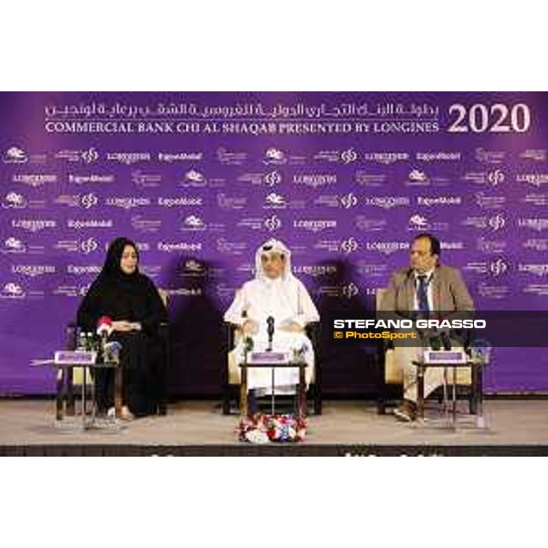 Commercial Bank CHI Al Shaqab presented by Longines - Press conference Omar Al Mannai - Event Director - Abeer Marwan Al Kalla - Head of Corporate Communications and CSR - Alejandro Berdeguee - Sport Coordinator - ph.Stefano Grasso/Al Shaqab