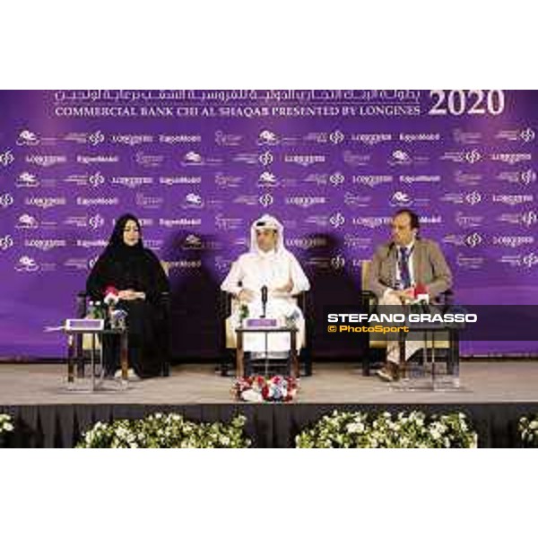 Commercial Bank CHI Al Shaqab presented by Longines - Press conference Omar Al Mannai - Event Director - Abeer Marwan Al Kalla - Head of Corporate Communications and CSR - Alejandro Berdeguee - Sport Coordinator - ph.Stefano Grasso/Al Shaqab