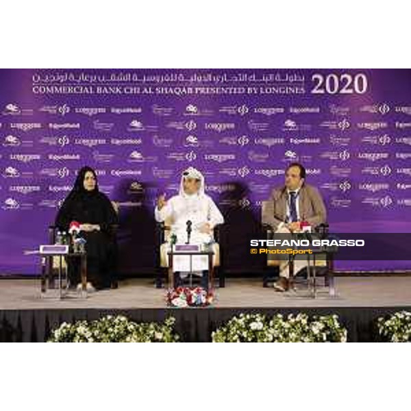 Commercial Bank CHI Al Shaqab presented by Longines - Press conference Omar Al Mannai - Event Director - Abeer Marwan Al Kalla - Head of Corporate Communications and CSR - Alejandro Berdeguee - Sport Coordinator - ph.Stefano Grasso/Al Shaqab