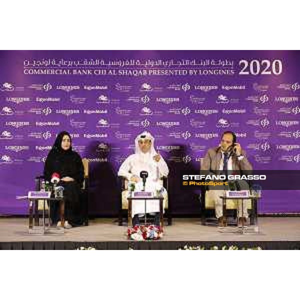 Commercial Bank CHI Al Shaqab presented by Longines - Press conference Omar Al Mannai - Event Director - Abeer Marwan Al Kalla - Head of Corporate Communications and CSR - Alejandro Berdeguee - Sport Coordinator - ph.Stefano Grasso/Al Shaqab