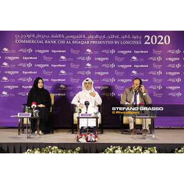 Commercial Bank CHI Al Shaqab presented by Longines - Press conference Omar Al Mannai - Event Director - Abeer Marwan Al Kalla - Head of Corporate Communications and CSR - Alejandro Berdeguee - Sport Coordinator - ph.Stefano Grasso/Al Shaqab
