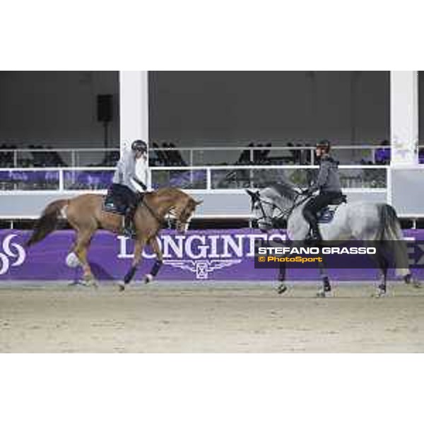 Warm up - Henrik von Eckermann and Olivier Philippaerts Commercial Bank CHI Al Shaqab presented by Longines Doha,26th February 2020 - ph.Stefano Grasso/Al Shaqab