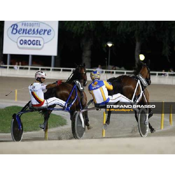 Roberto Vecchione after the winning with Algiers Hall the race off of the 75° Campionato Europeo beating Giampaolo Minnucci with Irina Cesena, 6th sept. 2009 ph. Stefano Grasso