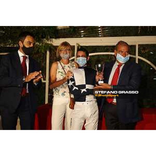 Prize giving of Premio Città di Napoli - Listed race won by Fabio Branca - Napoli Agnano,25th July 2020 Ph.Stefano Grasso/Ippodromi Partenopei srl