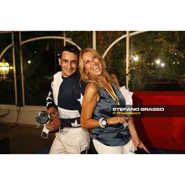 Fabio Branca winner of Premio Città di Napoli - Listed race with Lorena Sivo Napoli Agnano,25th July 2020 Ph.Stefano Grasso/Ippodromi Partenopei srl