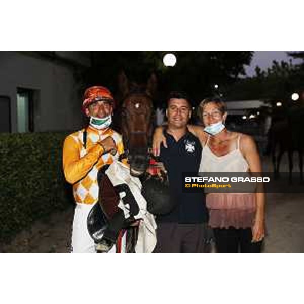 Gabriele Di Gennaro on Medici Musician wins the Premio Pozzuoli Napoli Agnano,25th July 2020 Ph.Stefano Grasso/Ippodromi Partenopei srl