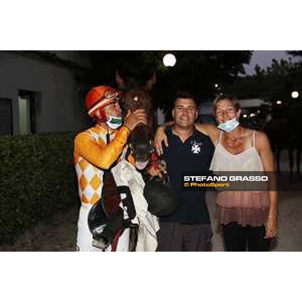 Gabriele Di Gennaro on Medici Musician wins the Premio Pozzuoli Napoli Agnano,25th July 2020 Ph.Stefano Grasso/Ippodromi Partenopei srl