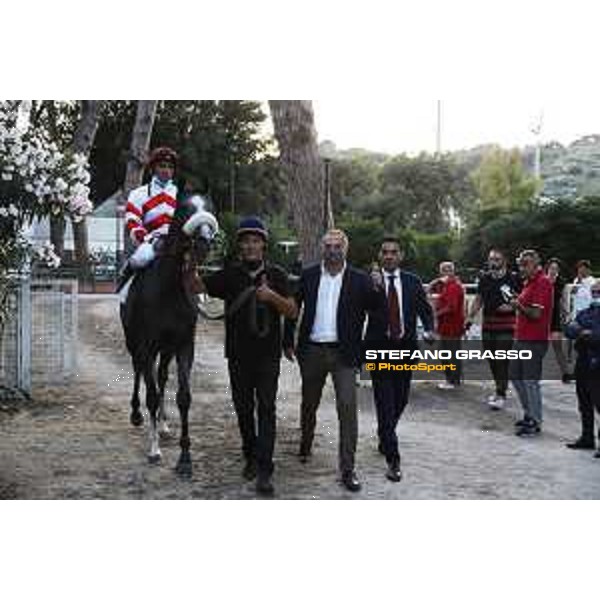 Dario Vargiu on Dark Foundation and his connection after winning the Premio S.G.A. - Asta Selezionata - Stefano Luciani and Luca Giovenale Napoli Agnano,25th July 2020 Ph.Stefano Grasso/Ippodromi Partenopei srl