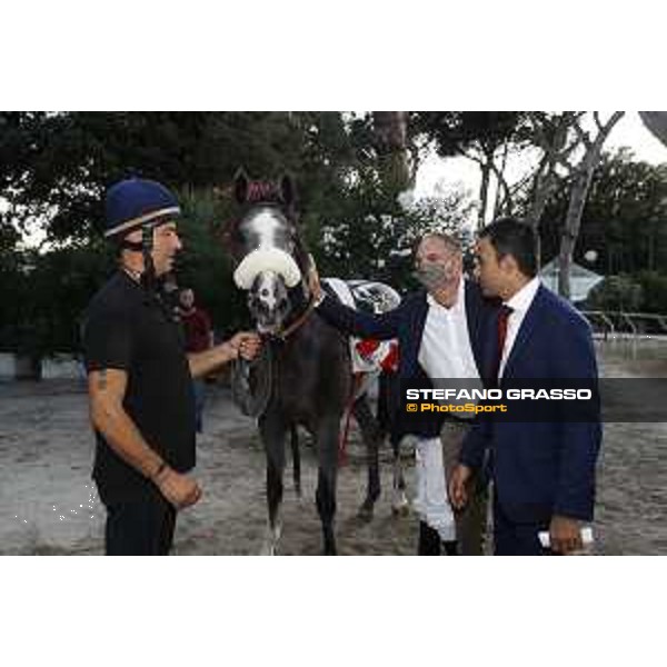 Dario Vargiu on Dark Foundation and his connection after winning the Premio S.G.A. - Asta Selezionata - Stefano Luciani and Luca Giovenale Napoli Agnano,25th July 2020 Ph.Stefano Grasso/Ippodromi Partenopei srl