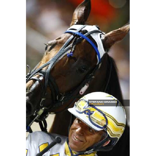 a close up for Roberto Andreghetti and Lolly Kronos after winning the Premio Hera Bologna Cesena, 5th sept. 2009 ph. Stefano Grasso