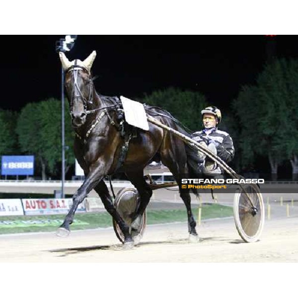 Jorma Kontio warming up with Opal Viking before the 1st heat of the 75¡ Campionato Europeo Cesena, 5th sept. 2009 ph. Stefano Grasso