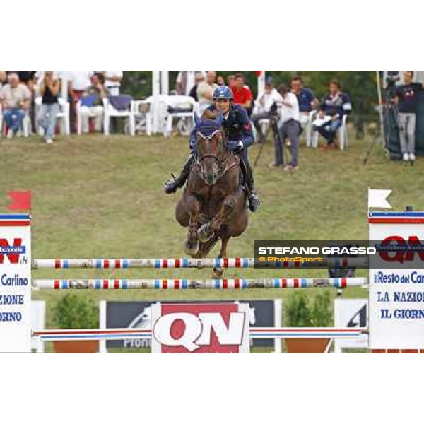 Emilio Bicocchi on Jeckerson Kapitol d\' Argonne leads after the second round of the Italian showjumping championships La Bagnaia, 18th sept. 2009 ph. Stefano Grasso