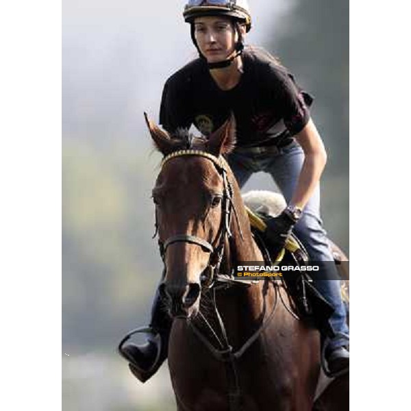 Helen walking on Sharstar during morning works at Merano Maia Merano Maia, 24th sept. 2009 ph. Stefano Grasso