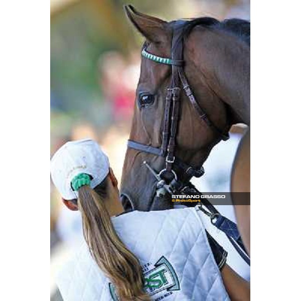 Sharstar parades with Helen before winning for the 2nd time the Gran Premio Merano Forst Merano Maia, 27th sept. 2009 ph. Stefano Grasso