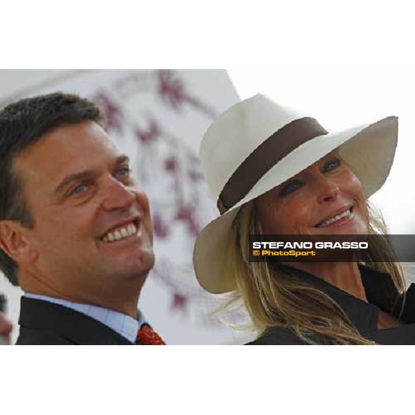 Bo Derek and Greg Avioli at Longchamp Paris Longchamp, 4th oct. 2009 ph. Stefano Grasso