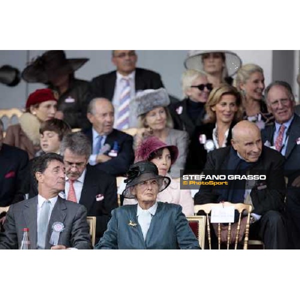 Edouard de Rotschild, President of France Galop pictured at Longchamp - behim him Antoine Bernheim, Generali Insurance President Paris Longchamp, 4th oct. 2009 ph. Stefano Grasso