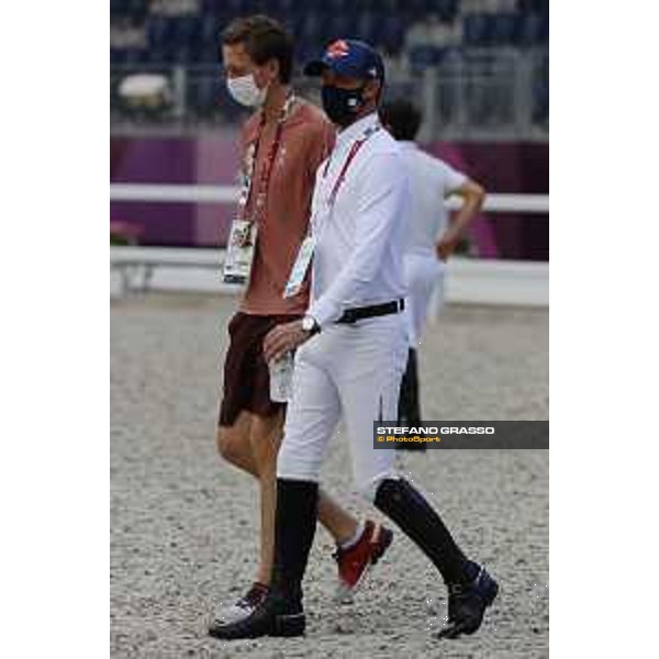 Tokyo 2020 Olympic Games - Show Jumping Team 1st Qualifier - Course walking - Martin Fuchs, Ben Maher Tokyo, Equestrian Park - 06 August 2021 Ph. Stefano Grasso