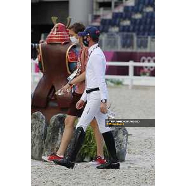 Tokyo 2020 Olympic Games - Show Jumping Team 1st Qualifier - Course walking - Martin Fuchs, Ben Maher Tokyo, Equestrian Park - 06 August 2021 Ph. Stefano Grasso