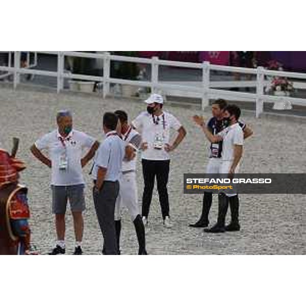 Tokyo 2020 Olympic Games - Show Jumping Team 1st Qualifier - Course walking - Darragh Kenny, Teddy Vlock Tokyo, Equestrian Park - 06 August 2021 Ph. Stefano Grasso