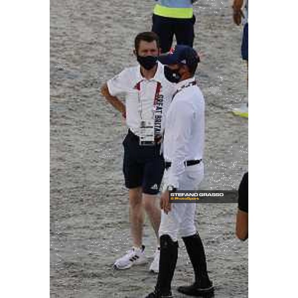 Tokyo 2020 Olympic Games - Show Jumping Team 1st Qualifier - Course walking - Ben Maher, Scott Brash Tokyo, Equestrian Park - 06 August 2021 Ph. Stefano Grasso