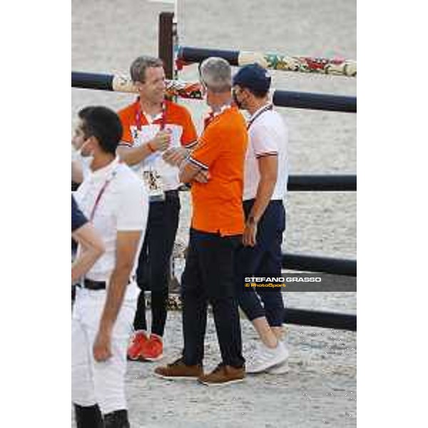 Tokyo 2020 Olympic Games - Show Jumping Team 1st Qualifier - Course walking - Eric and Maikel van der Vleuten Tokyo, Equestrian Park - 06 August 2021 Ph. Stefano Grasso