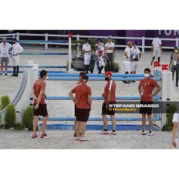 Tokyo 2020 Olympic Games - Show Jumping Team 1st Qualifier - Course walking - Team Switzerland Tokyo, Equestrian Park - 06 August 2021 Ph. Stefano Grasso