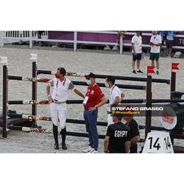 Tokyo 2020 Olympic Games - Show Jumping Team 1st Qualifier - Course walking - Gregory Wathelet, Rob Hoekstra, Nayel Nassar Tokyo, Equestrian Park - 06 August 2021 Ph. Stefano Grasso