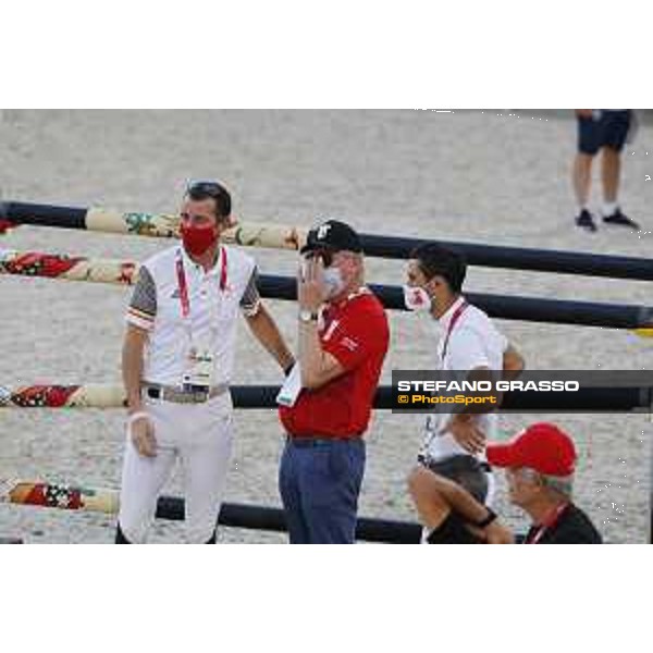 Tokyo 2020 Olympic Games - Show Jumping Team 1st Qualifier - Course walking - Gregory Wathelet, Rob Hoekstra, Nayel Nassar Tokyo, Equestrian Park - 06 August 2021 Ph. Stefano Grasso