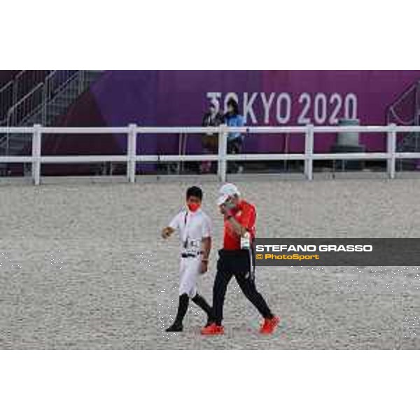 Tokyo 2020 Olympic Games - Show Jumping Team 1st Qualifier - Course walking - Eiken Sato, Paul Schockemohle Tokyo, Equestrian Park - 06 August 2021 Ph. Stefano Grasso