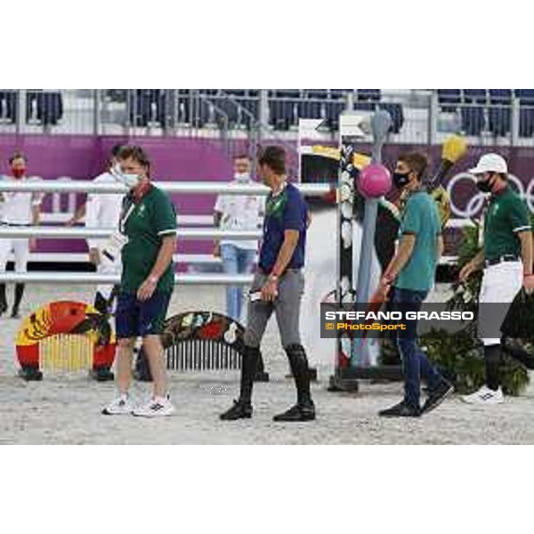 Tokyo 2020 Olympic Games - Show Jumping Team 1st Qualifier - Course walking - Cameron Hanley, Harry and Bertram Allen Tokyo, Equestrian Park - 06 August 2021 Ph. Stefano Grasso