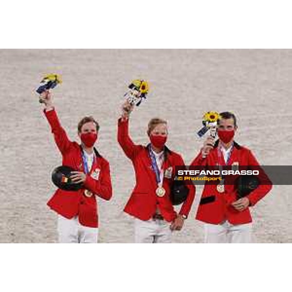 Tokyo 2020 Olympic Games - Show Jumping Team 1st Qualifier - Team Belgium: Pieter Devos, Jerome Guery, Gregory Wathelet - Bronze Medal Tokyo, Equestrian Park - 07 August 2021 Ph. Stefano Grasso