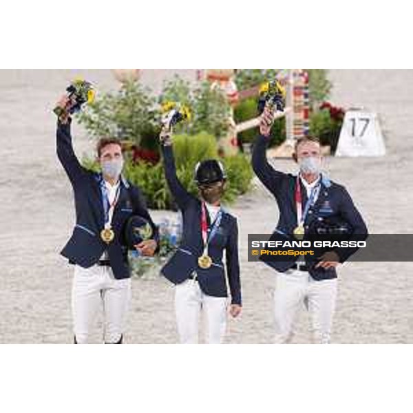 Tokyo 2020 Olympic Games - Show Jumping Team 1st Qualifier - Team Sweden: Henrik von Eckermann, Malin Baryard, Peder Fredricson - Gold Medal Tokyo, Equestrian Park - 07 August 2021 Ph. Stefano Grasso