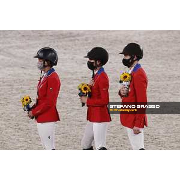 Tokyo 2020 Olympic Games - Show Jumping Team 1st Qualifier - Team USA: Laura Kraut, Jessica Springsteen, McLain Ward - Silver Medal Tokyo, Equestrian Park - 07 August 2021 Ph. Stefano Grasso