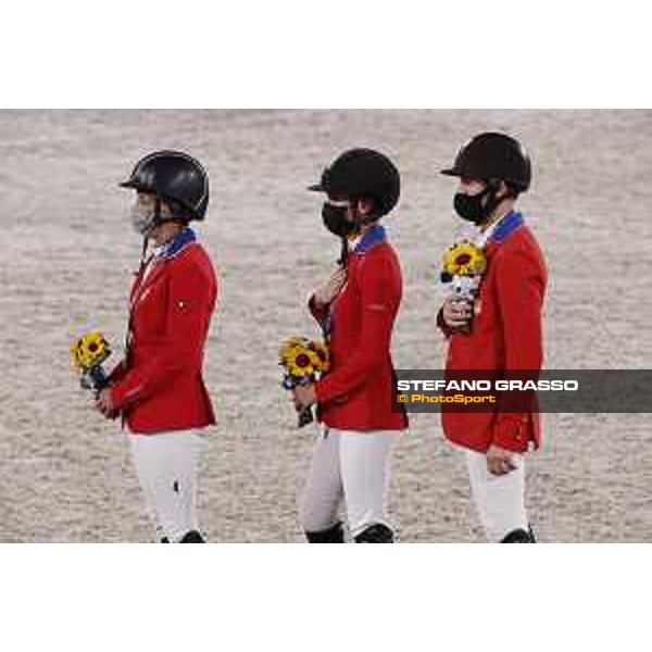 Tokyo 2020 Olympic Games - Show Jumping Team 1st Qualifier - Team USA: Laura Kraut, Jessica Springsteen, McLain Ward - Silver Medal Tokyo, Equestrian Park - 07 August 2021 Ph. Stefano Grasso