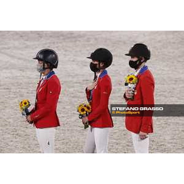 Tokyo 2020 Olympic Games - Show Jumping Team 1st Qualifier - Team USA: Laura Kraut, Jessica Springsteen, McLain Ward - Silver Medal Tokyo, Equestrian Park - 07 August 2021 Ph. Stefano Grasso