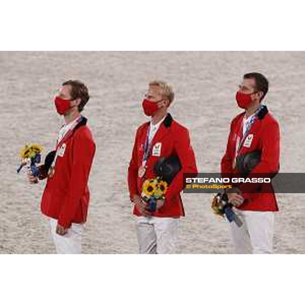Tokyo 2020 Olympic Games - Show Jumping Team 1st Qualifier - Team Belgium: Pieter Devos, Jerome Guery, Gregory Wathelet - Bronze Medal Tokyo, Equestrian Park - 07 August 2021 Ph. Stefano Grasso