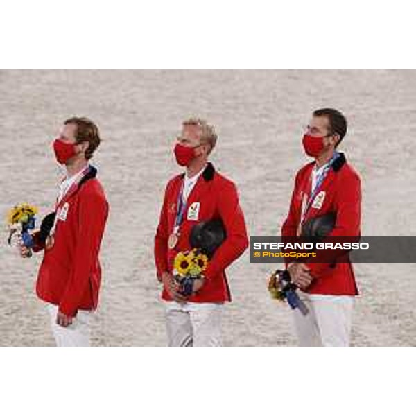 Tokyo 2020 Olympic Games - Show Jumping Team 1st Qualifier - Team Belgium: Pieter Devos, Jerome Guery, Gregory Wathelet - Bronze Medal Tokyo, Equestrian Park - 07 August 2021 Ph. Stefano Grasso