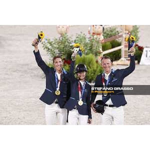 Tokyo 2020 Olympic Games - Show Jumping Team 1st Qualifier - Team Sweden: Henrik von Eckermann, Malin Baryard, Peder Fredricson - Gold Medal Tokyo, Equestrian Park - 07 August 2021 Ph. Stefano Grasso