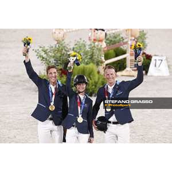 Tokyo 2020 Olympic Games - Show Jumping Team 1st Qualifier - Team Sweden: Henrik von Eckermann, Malin Baryard, Peder Fredricson - Gold Medal Tokyo, Equestrian Park - 07 August 2021 Ph. Stefano Grasso