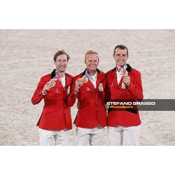 Tokyo 2020 Olympic Games - Show Jumping Team 1st Qualifier - Team Belgium: Pieter Devos, Jerome Guery, Gregory Wathelet - Bronze Medal Tokyo, Equestrian Park - 07 August 2021 Ph. Stefano Grasso