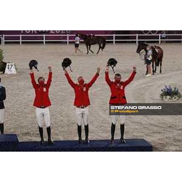 Tokyo 2020 Olympic Games - Show Jumping Team 1st Qualifier - Team Belgium: Pieter Devos, Jerome Guery, Gregory Wathelet - Bronze Medal Tokyo, Equestrian Park - 07 August 2021 Ph. Stefano Grasso
