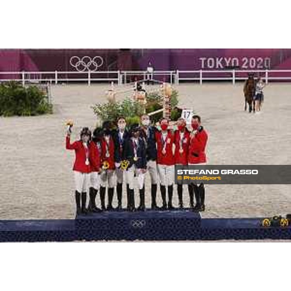 Tokyo 2020 Olympic Games - Show Jumping Team 1st Qualifier - The podium: 1st Sweden, 2nd USA, 3rd Belgium Tokyo, Equestrian Park - 07 August 2021 Ph. Stefano Grasso