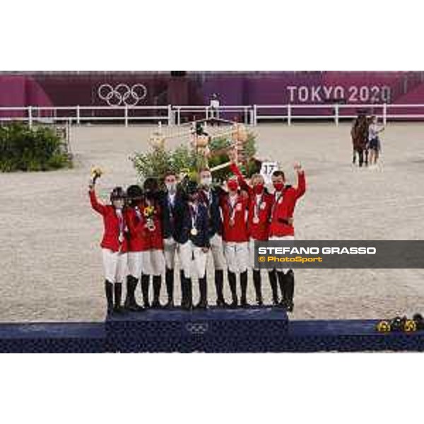 Tokyo 2020 Olympic Games - Show Jumping Team 1st Qualifier - The podium: 1st Sweden, 2nd USA, 3rd Belgium Tokyo, Equestrian Park - 07 August 2021 Ph. Stefano Grasso