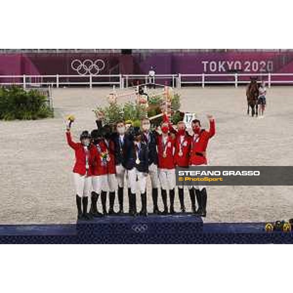 Tokyo 2020 Olympic Games - Show Jumping Team 1st Qualifier - The podium: 1st Sweden, 2nd USA, 3rd Belgium Tokyo, Equestrian Park - 07 August 2021 Ph. Stefano Grasso