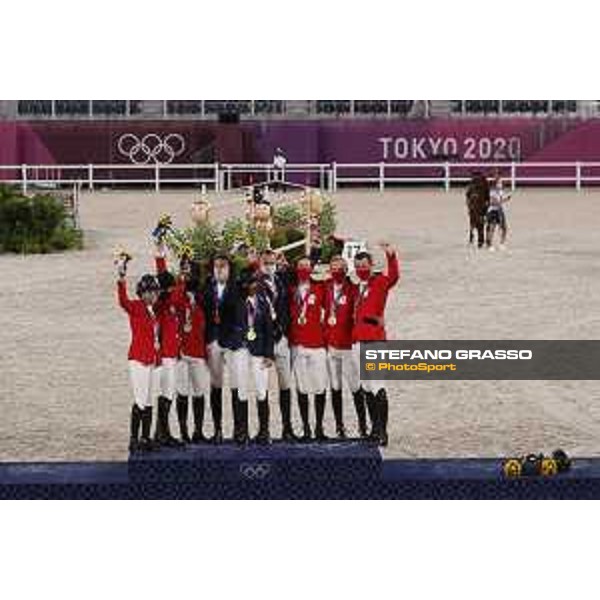 Tokyo 2020 Olympic Games - Show Jumping Team 1st Qualifier - The podium: 1st Sweden, 2nd USA, 3rd Belgium Tokyo, Equestrian Park - 07 August 2021 Ph. Stefano Grasso