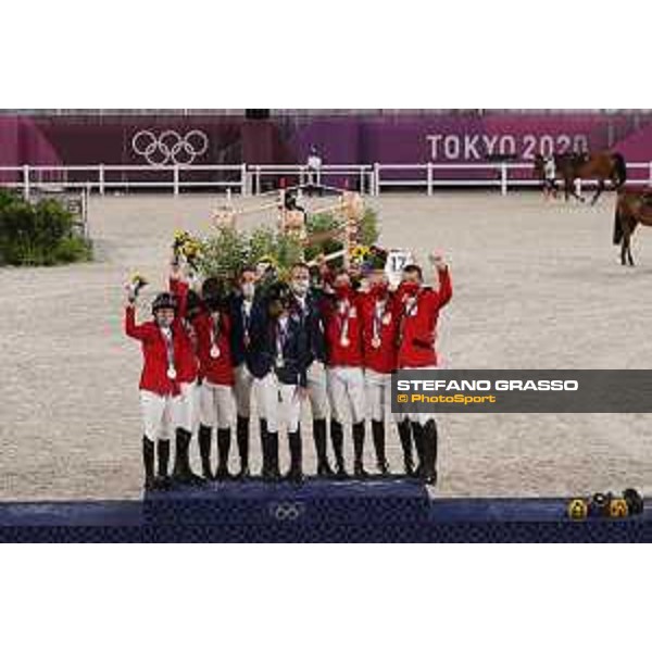 Tokyo 2020 Olympic Games - Show Jumping Team 1st Qualifier - The podium: 1st Sweden, 2nd USA, 3rd Belgium Tokyo, Equestrian Park - 07 August 2021 Ph. Stefano Grasso