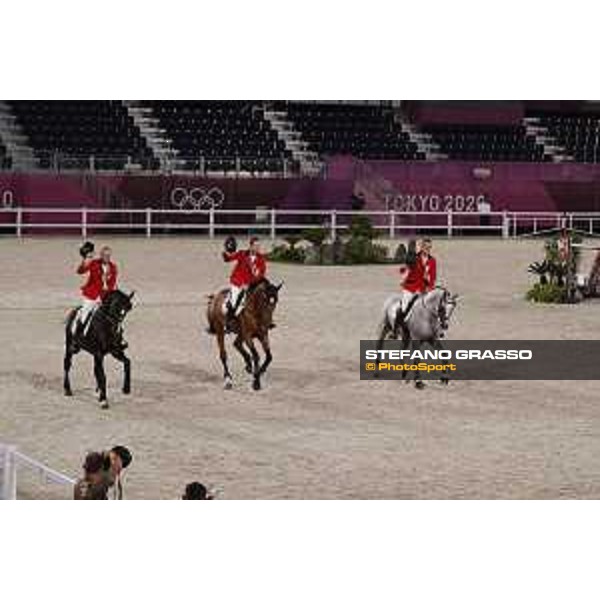 Tokyo 2020 Olympic Games - Show Jumping Team 1st Qualifier - Team Belgium: Pieter Devos, Jerome Guery, Gregory Wathelet - Bronze Medal Tokyo, Equestrian Park - 07 August 2021 Ph. Stefano Grasso